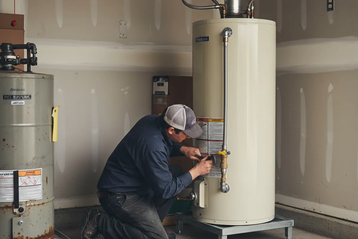 Water heater and shutoff valve replacement in Longview